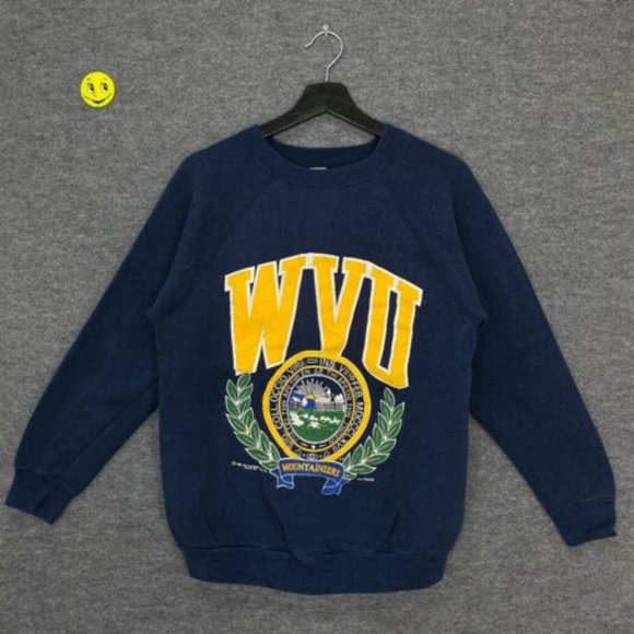 retro 1997 West Virginia University Sweatshirt West Virginia Crewneck West shirt - Picture 1 of 2